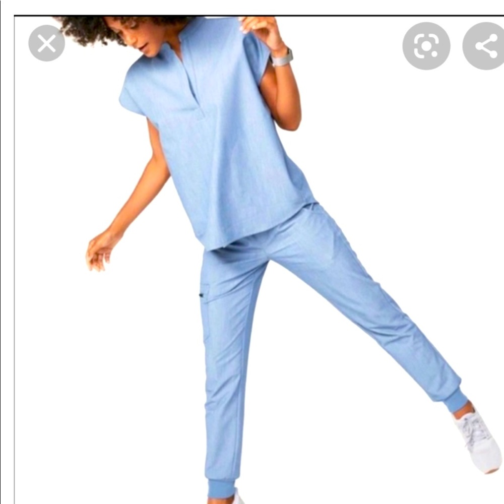 FIGS Heathered Indigo Rafaela/Zamora combo